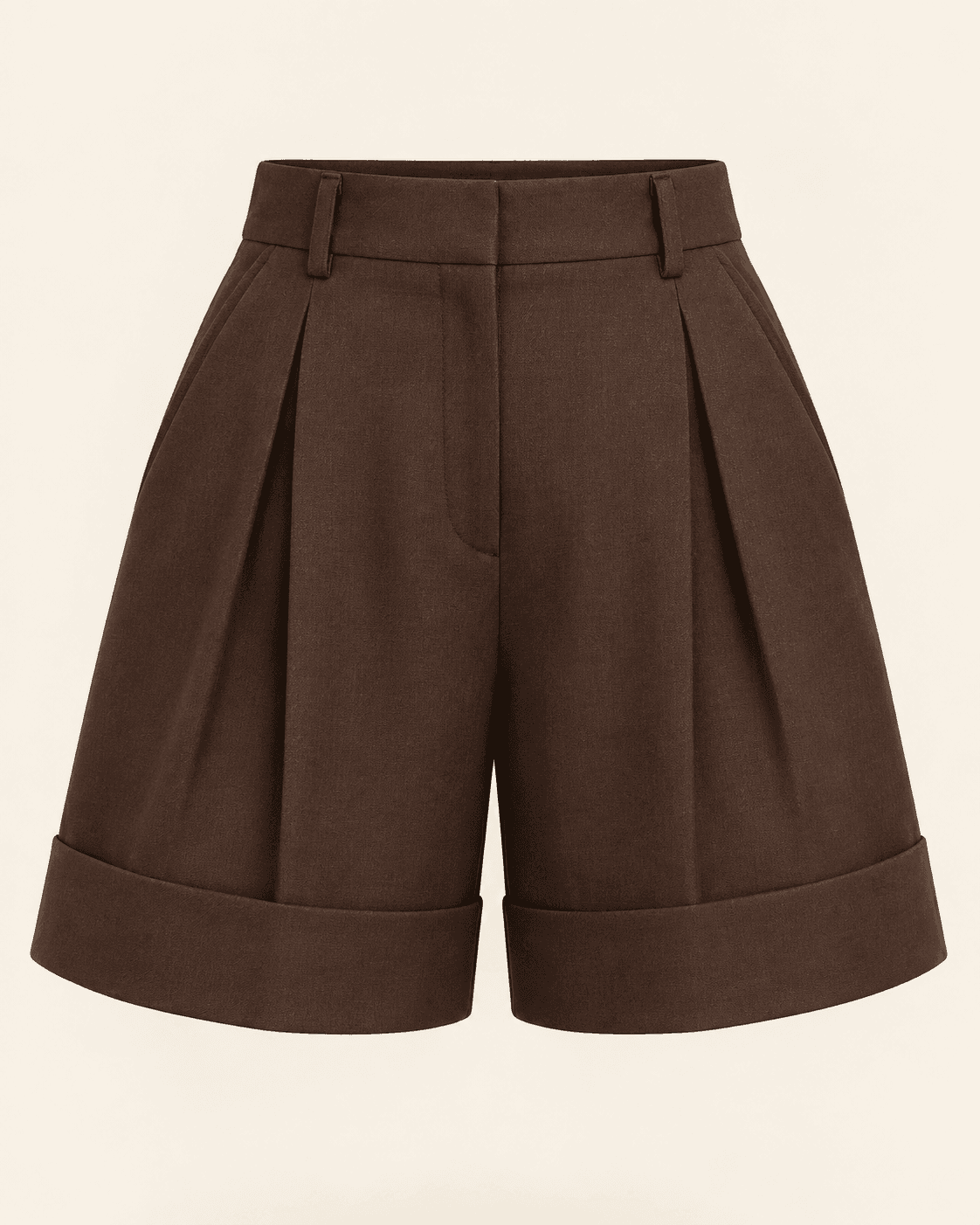 Tailored Shorts — Chocolate