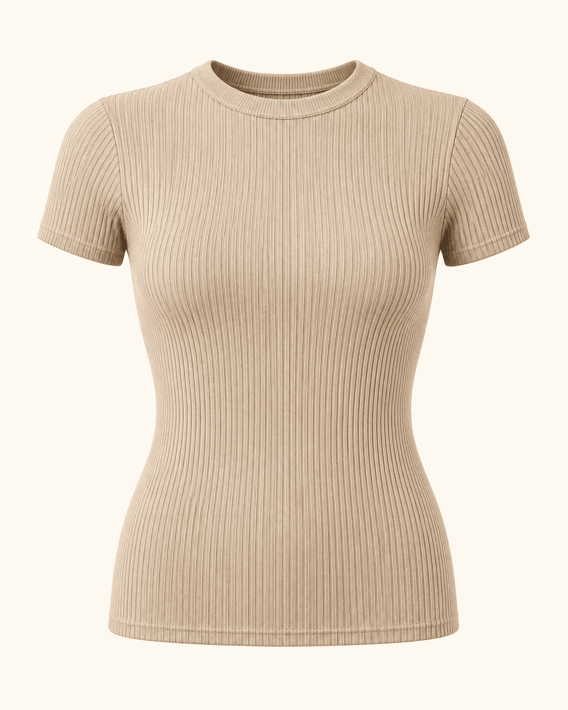 Rib Knit Top — Sand